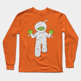 Funny Halloween Mummy Character Long Sleeve T-Shirt